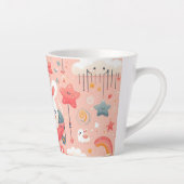 Design Pattern cartoon Thema Kinderen Latte Mok (Rechts)