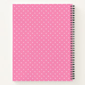 design polka stip patroon Girly roze Notitieboek (Achterkant)