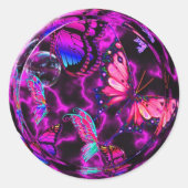 Design Reef Butterfly Ronde Sticker (Voorkant)