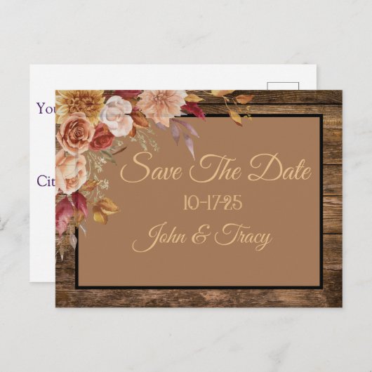 Design Save the Date Briefkaart (Voorkant / Achterkant)