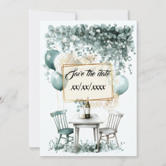 Design save the Groene date is het beste om aan te Kaart (Voorkant)