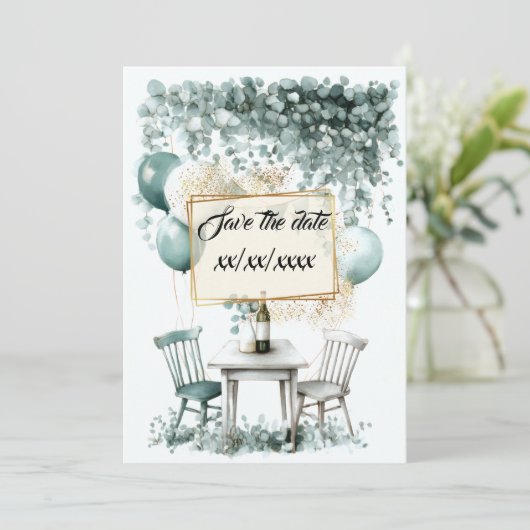 Design save the Groene date is het beste om aan te Kaart (Staand voorkant)