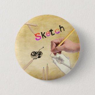 Design schetsen pin/ ronde button 5,7 cm