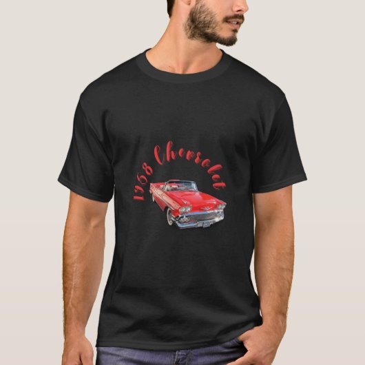 design shirten 1958 Chevrolet T-shirt (Voorkant)