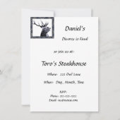 Design Stag Divorce of Custom Party Kaart (Achterkant)