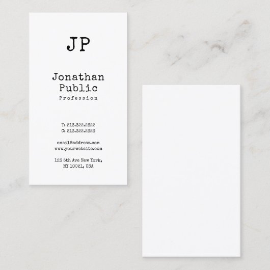  design, stijlvolle, platte Retro Professional Visitekaartje (Voorkant / Achterkant)