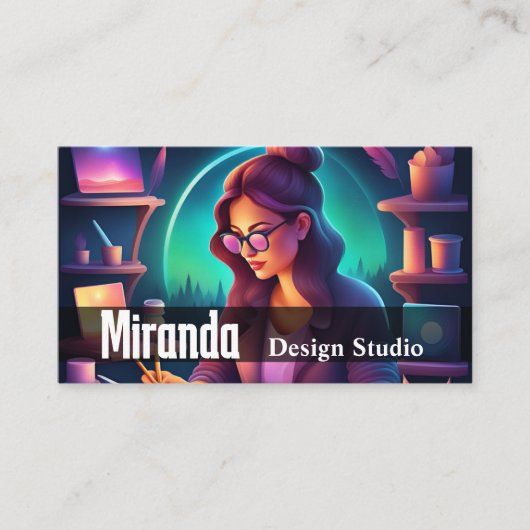 Design Studio Grafisch Ontwerper Social Media Kuns Visitekaartje (Voorkant)