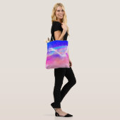 design textuur digitale kunstachtergrond abstracte tote bag (Op model)