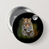 design tijger en cubs ronde button 7,6 cm (Voorkant /achterkant)