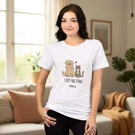 Design Title: Love Has Paws  Apparel Style: Bella+ Tri-Blend Shirt