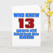 design van 13 jaar kaart (Gele Bloem)