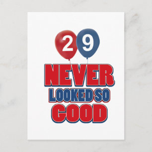 design van 29 jaar oud briefkaart