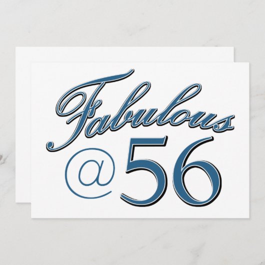 design van 56 jaar oud (Voorkant / Achterkant)