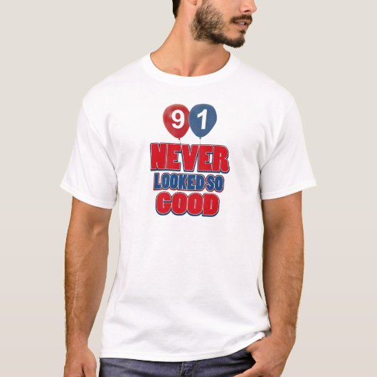 design van 91 jaar oud t-shirt (Voorkant)