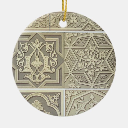 Design van Arabische tegels (kleurenlitho) Keramisch Ornament (Voorkant)