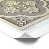 Design van Arabische tegels (kleurenlitho) Poster (Hoek)