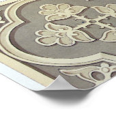 Design van Arabische tegels (kleurenlitho) Poster (Hoek)