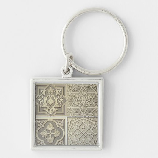 Design van Arabische tegels (kleurenlitho) Sleutelhanger (Voorkant)