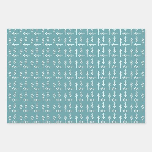 Design van bossen Verpakkingspapierset Inpakpapier Vel (Voorkant)