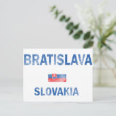 Design van Bratislava Slowakije Briefkaart (Staand voorkant)