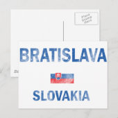 Design van Bratislava Slowakije Briefkaart (Voorkant / Achterkant)