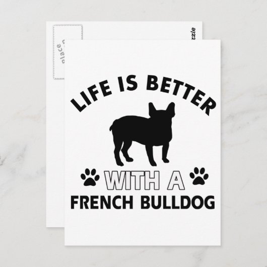 Design van Bulldog Briefkaart (Voorkant / Achterkant)