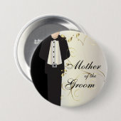 Design van de bruiloft ronde button 7,6 cm (Voorkant /achterkant)