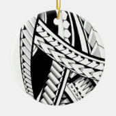 design van de dikke stam van het polynesideeiland  keramisch ornament (Voorkant)