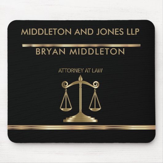 Design van de firma Black and Gold Law Muismat (Voorkant)