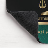 Design van de firma Black and Green Leather Law Muismat (Hoek)