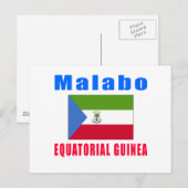 Design van de hoofdstad Malabo Equatoriaal-Guinea Briefkaart (Voorkant / Achterkant)