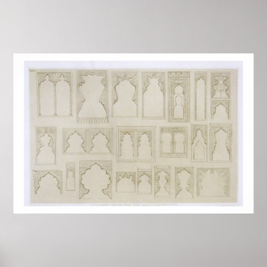 Design van de Islamitische en de Moorse boog, wi Poster (Voorkant)