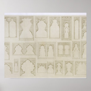 Design van de Islamitische en de Moorse boog, wi Poster