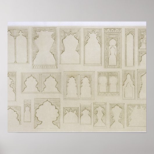 Design van de Islamitische en de Moorse boog, wi Poster (Voorkant)