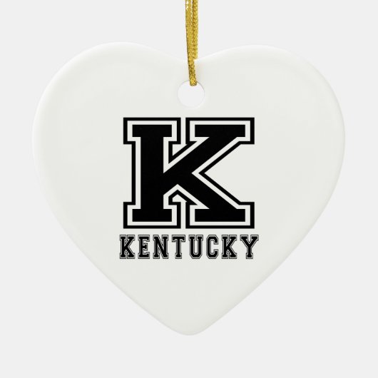 Design van de Kentucky-staat Keramisch Ornament (Voorkant)