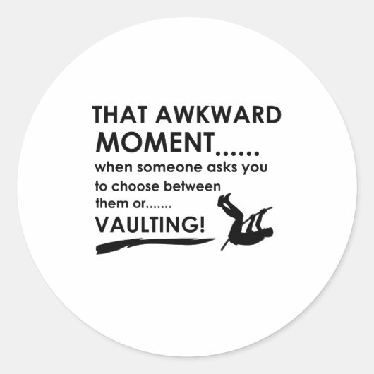 Design van de poolvault ronde sticker (Voorkant)