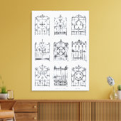 Design van de soort "Macfarlane" voor het trekken  Canvas Afdruk (Insitu (Woonkamer))