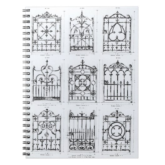 Design van de soort "Macfarlane" voor het trekken  Notitieboek (Voorkant)