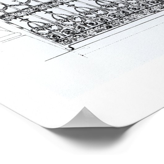 Design van de soort "Macfarlane" voor het trekken  Poster (Hoek)