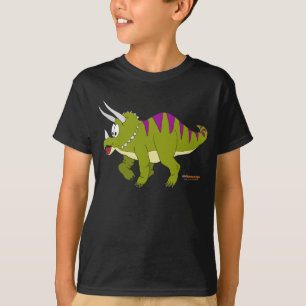 Design van de vissoort Donker Triceratops T-Shirt