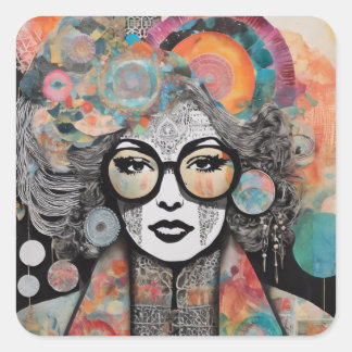 Design van een Daydreamer Vierkante Sticker