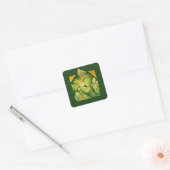 Design van groene katurday Art met keukens Vierkante Sticker (Envelop)
