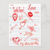 Design van het Briefkaart Gina Love Doodles (Voorkant)