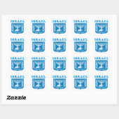 Design van het israëlische wapen vierkante sticker (Vel)