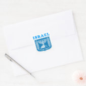 Design van het israëlische wapen vierkante sticker (Envelop)