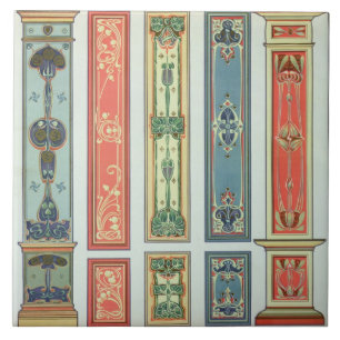 Design van het paneel, bord XII van "Modern Orname Tegeltje