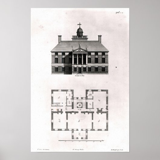 Design van Inigo Jones, 1727 Poster (Voorkant)