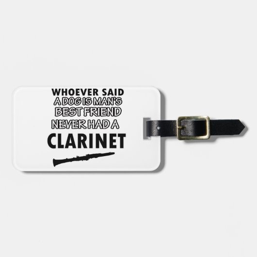 design van klarinet bagagelabel (Voorkant horizontaal)
