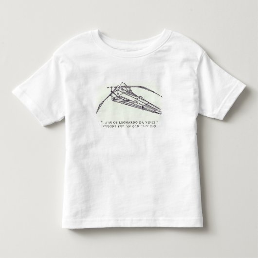 Design van Leonardo da Vinci voor een ornithopter Kinder Shirts (Voorkant)