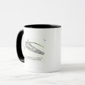 Design van Leonardo da Vinci voor een ornithopter Mok (Voorkant links)